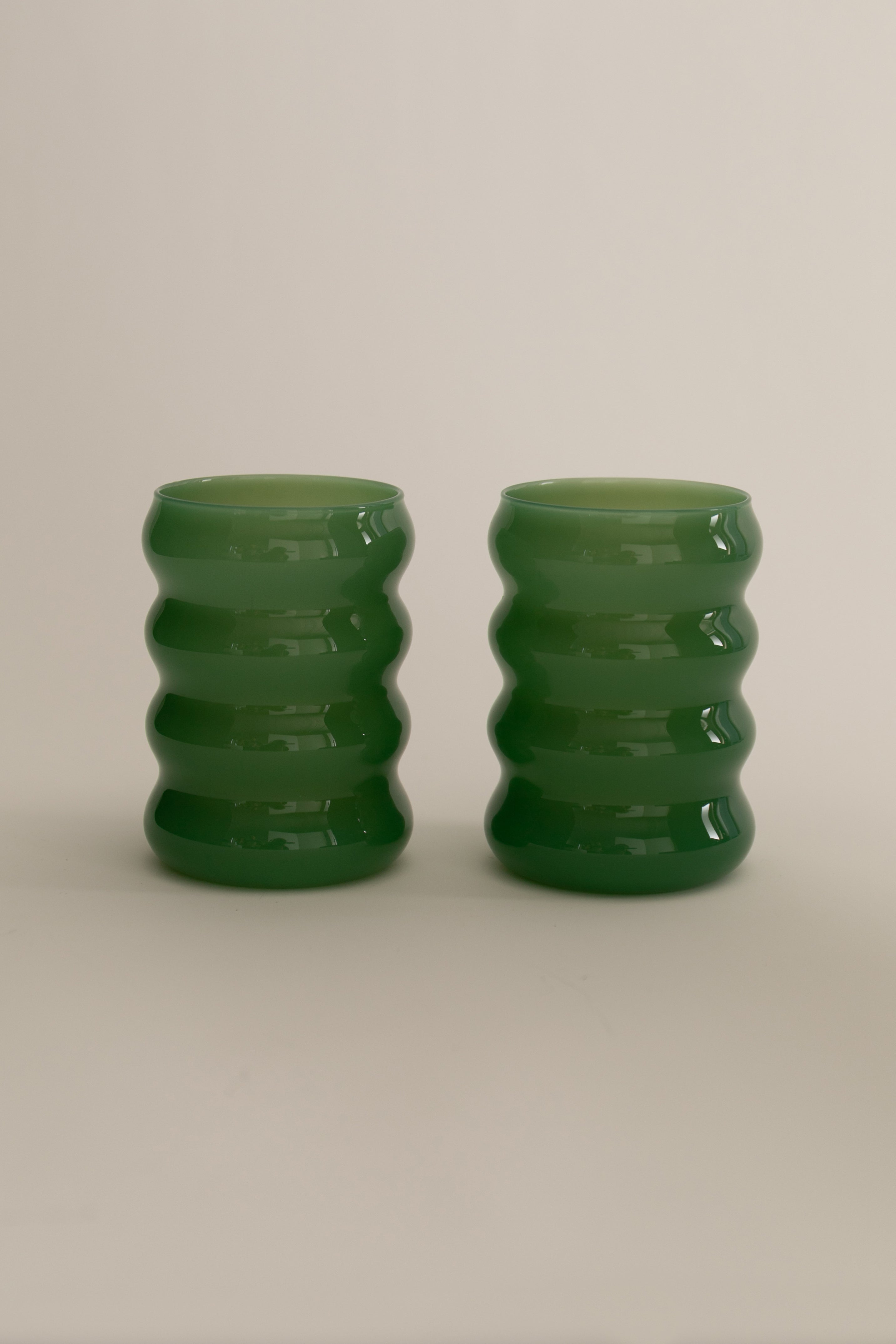 Sophie Lou Jacobsen - Opaque Ripple Cup (Set of Two) · Jade · TINGKO SELECT