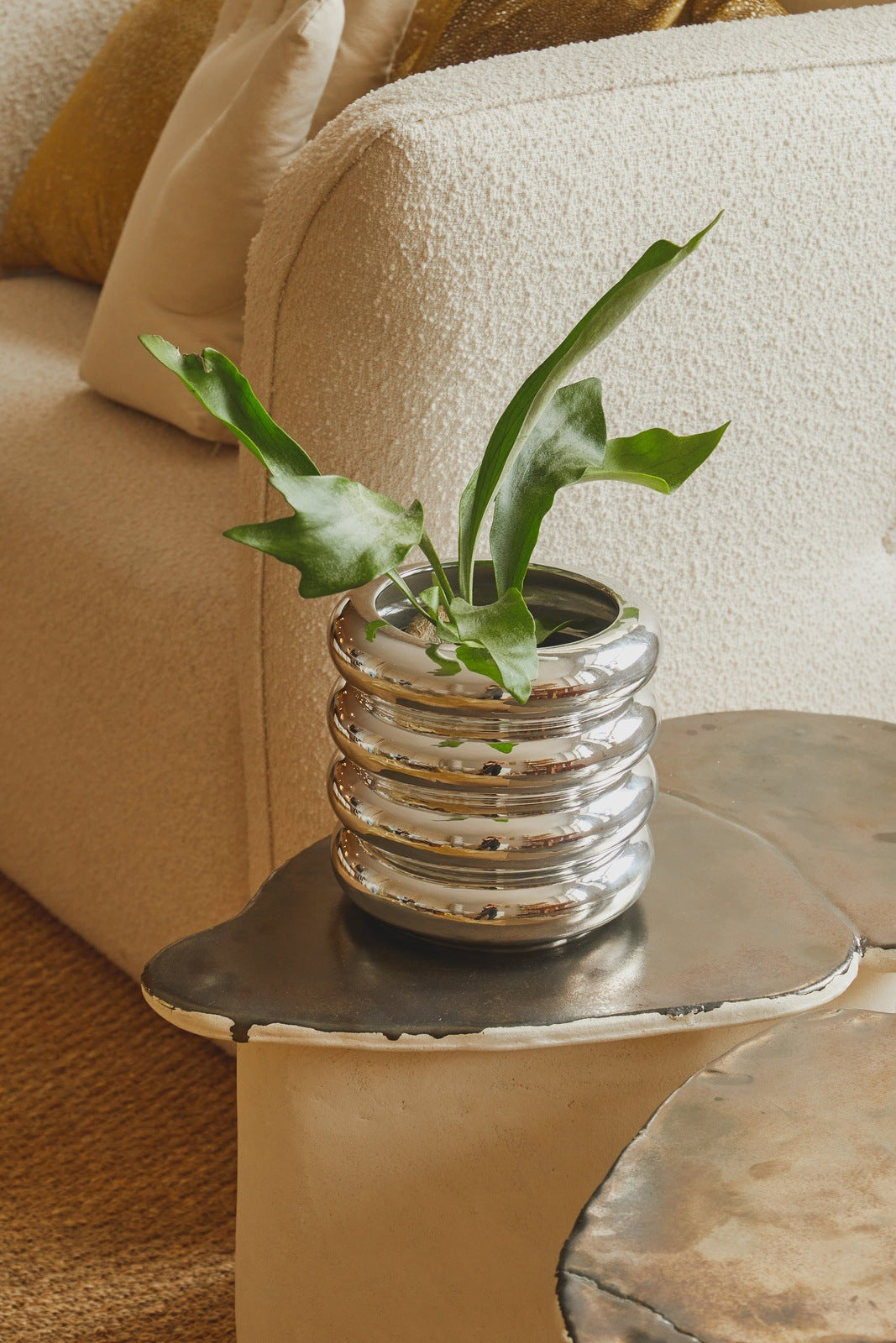 chrome plant pot Areaware · Staking Planter Special · Tall / Chrome – TINGKO SELECT