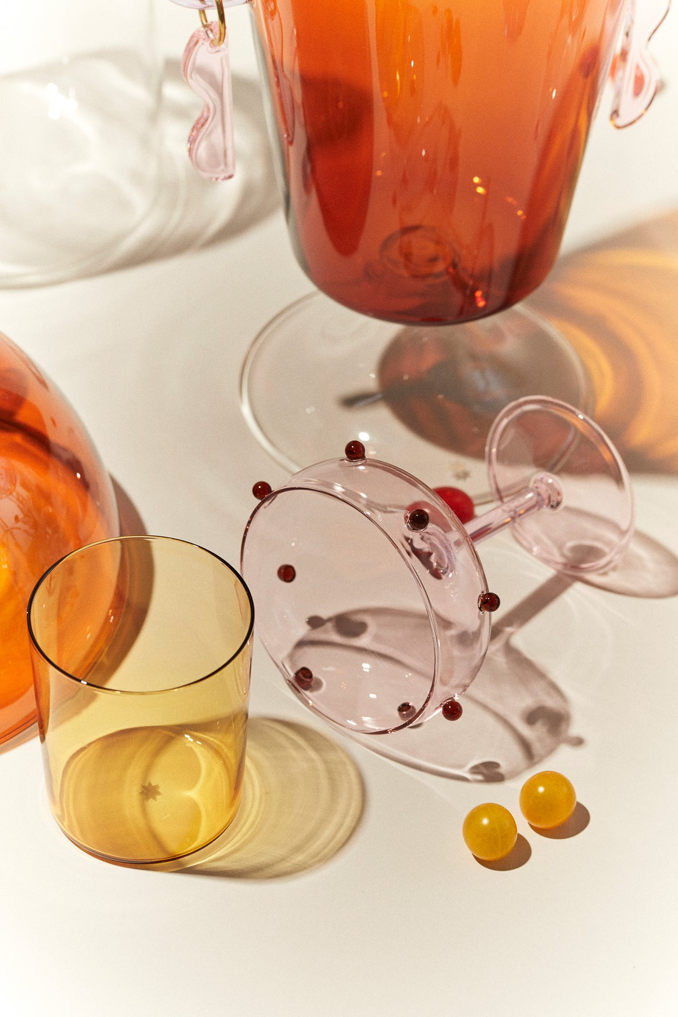2 Pomponette Champagne Coupes