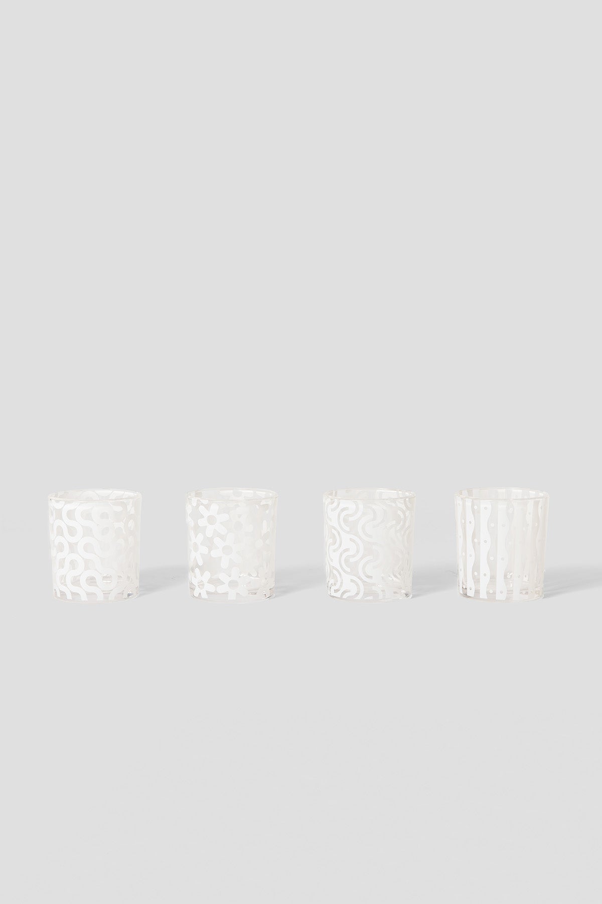 Pattern Glasses · White