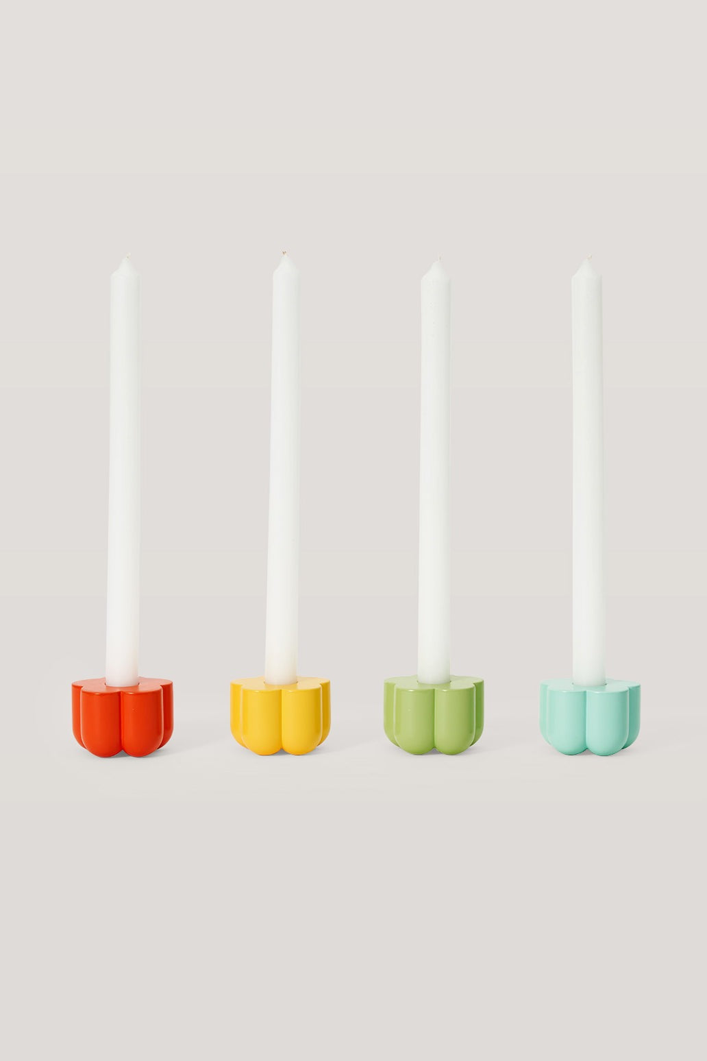Poppy Candle & Incense Holder · Orange Red