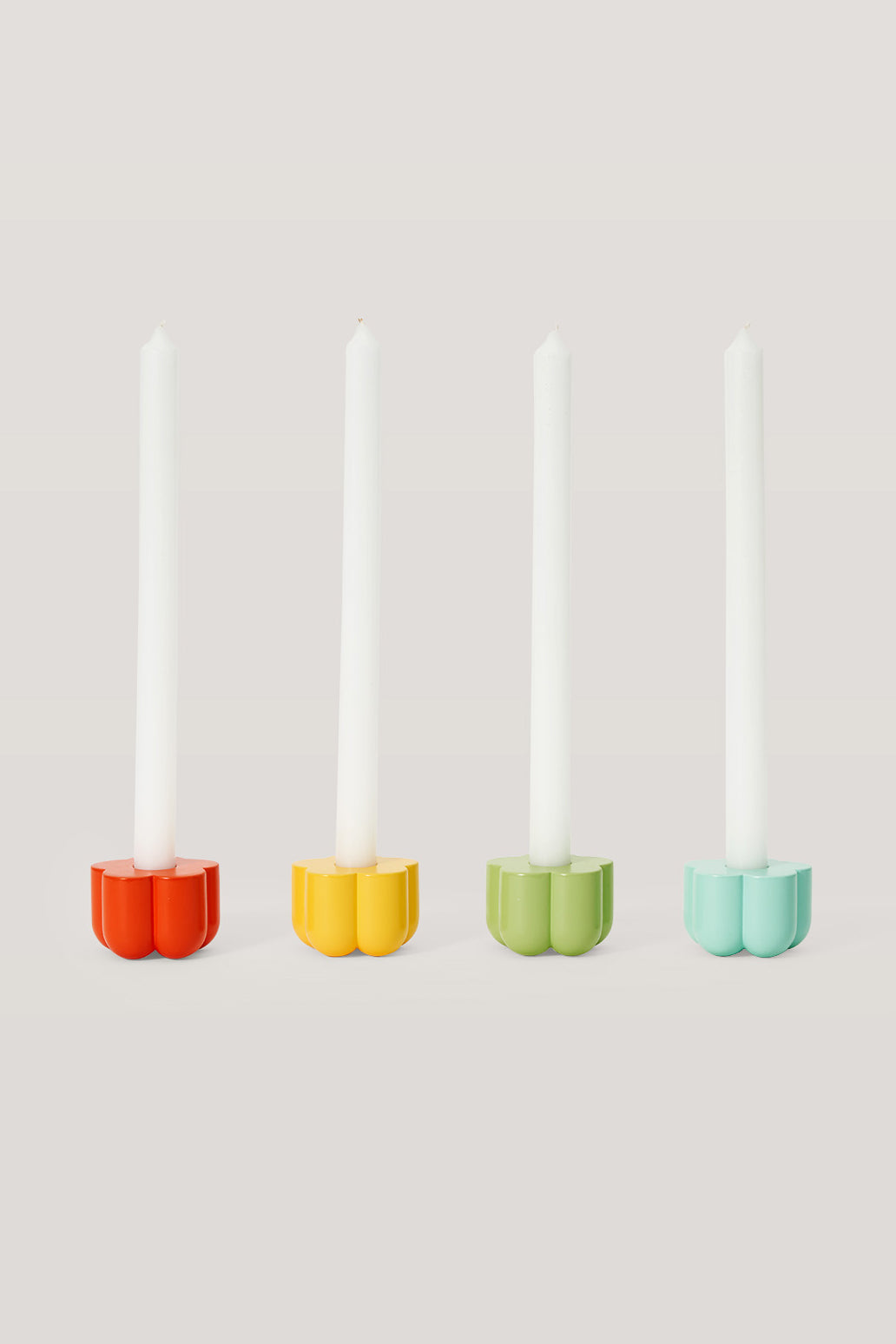 Poppy Candle & Incense Holder · Mint Blue