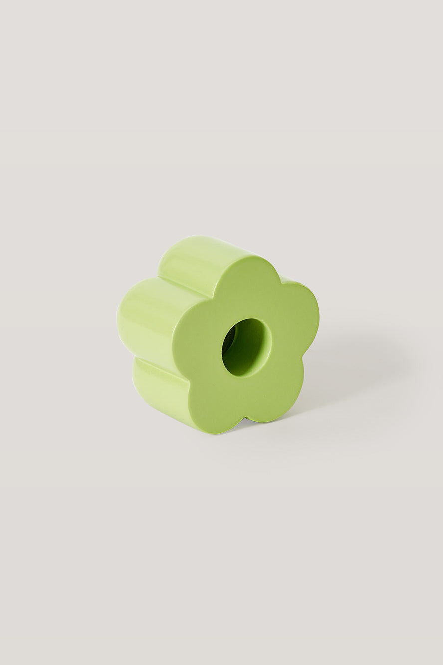 Poppy Candle & Incense Holder · Green