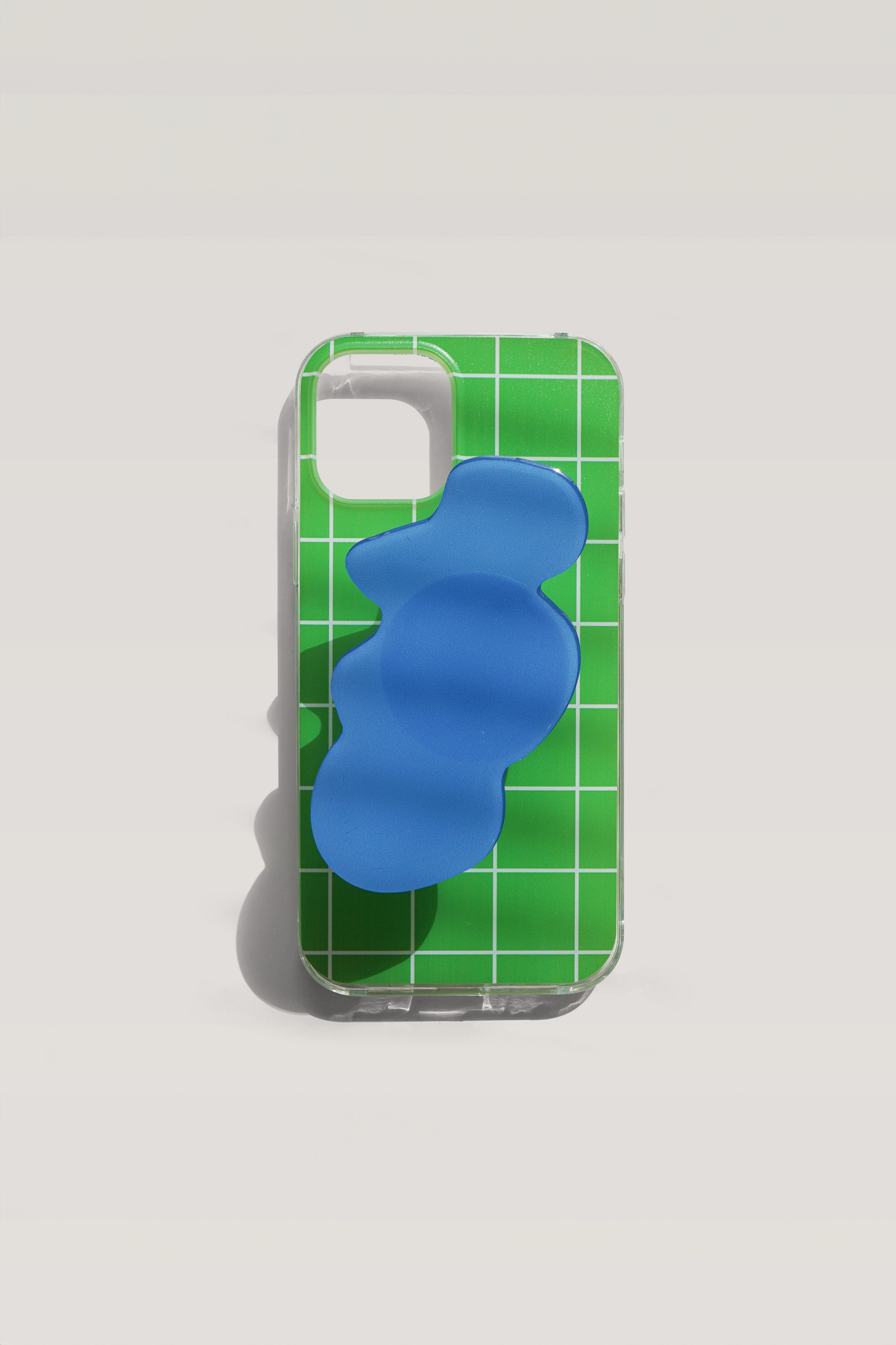 Blue Squiggle Phone Grip