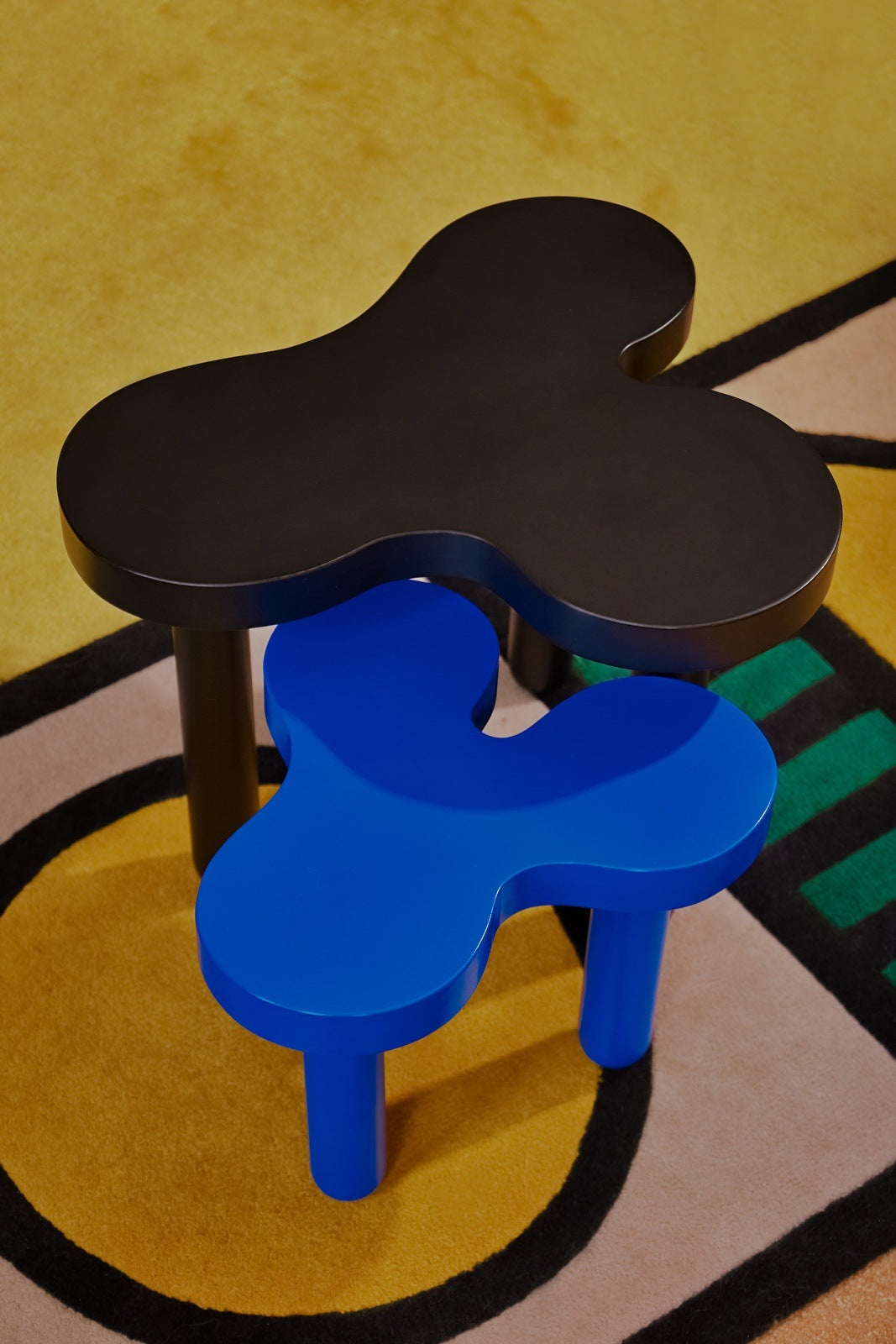 Splat Side Table · Tall · Blue