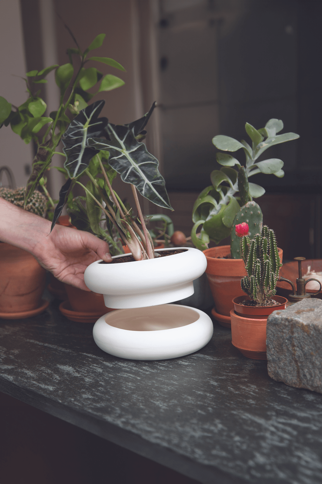 Stacking Planter · Short · White