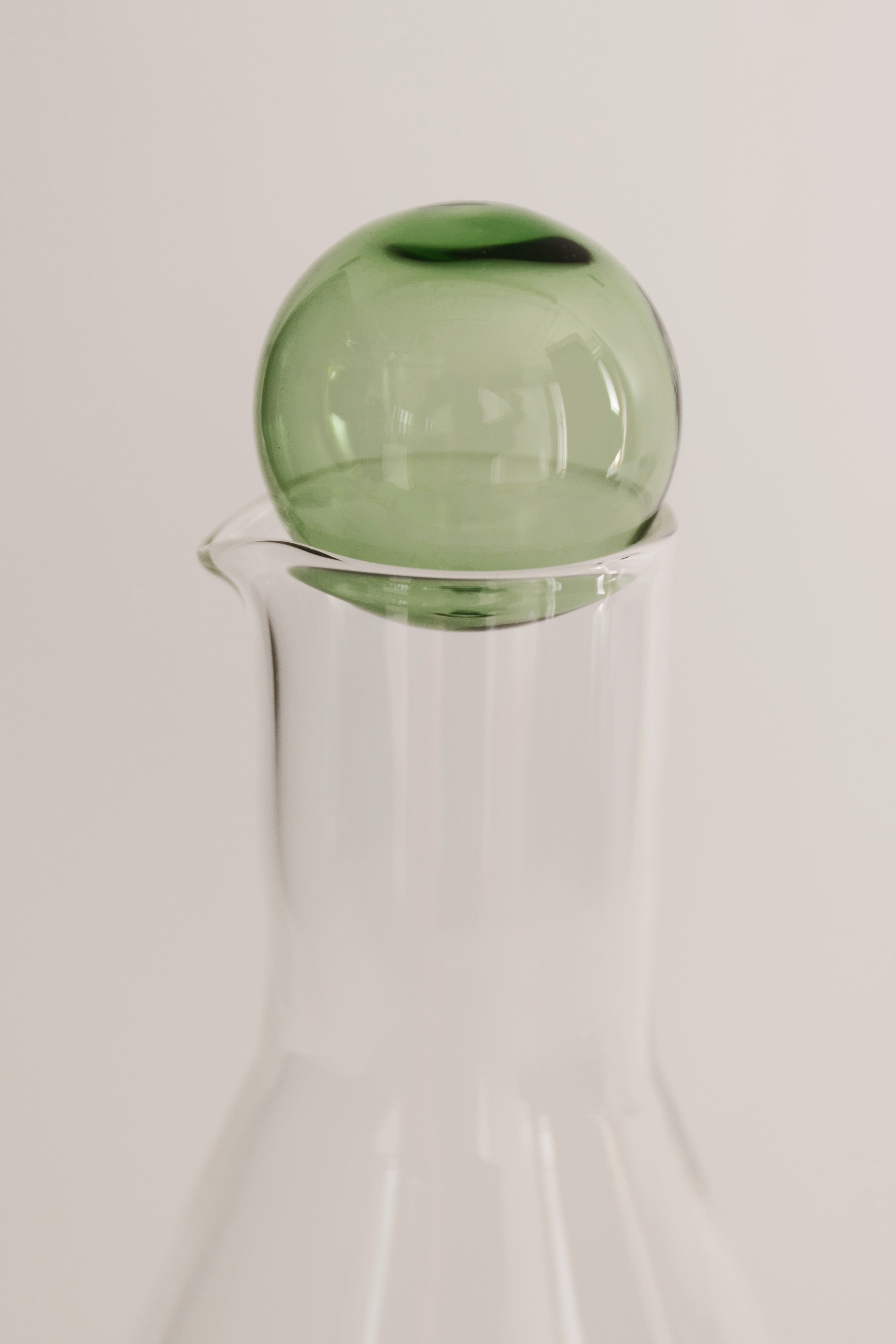 Bilboquet Carafe · Clear + Green