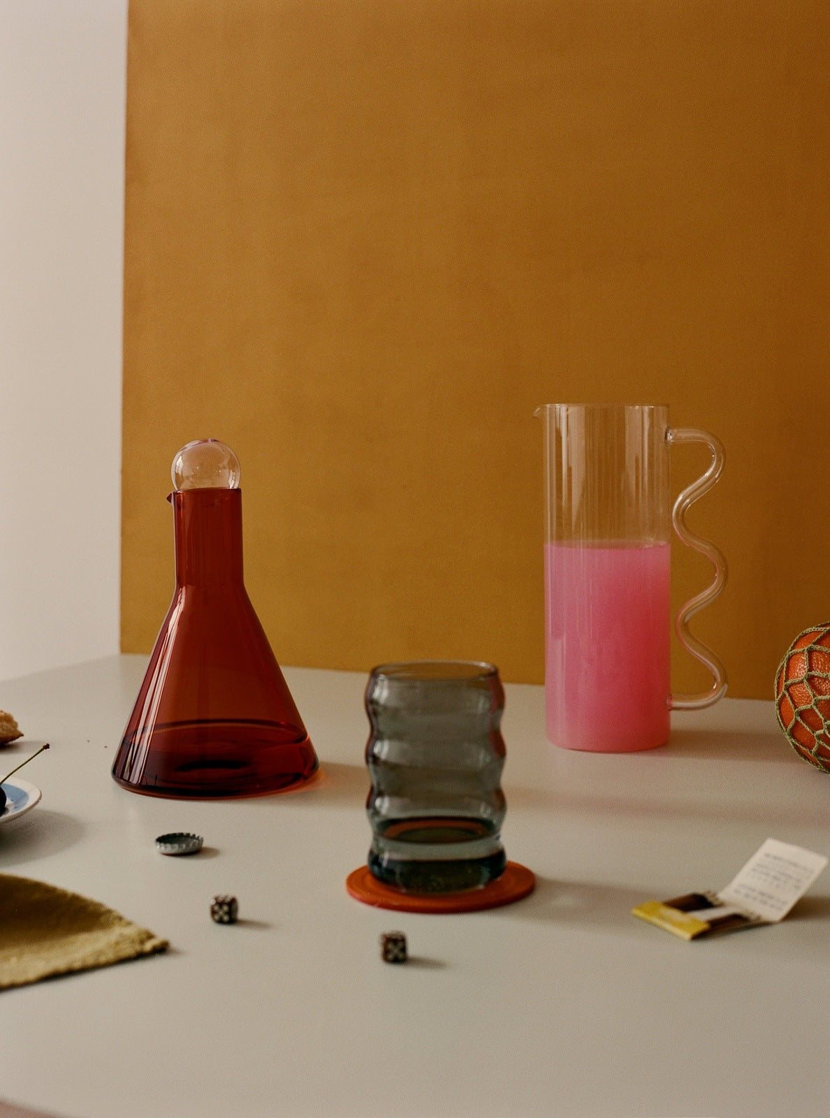Bilboquet Carafe · Amber + Lilac