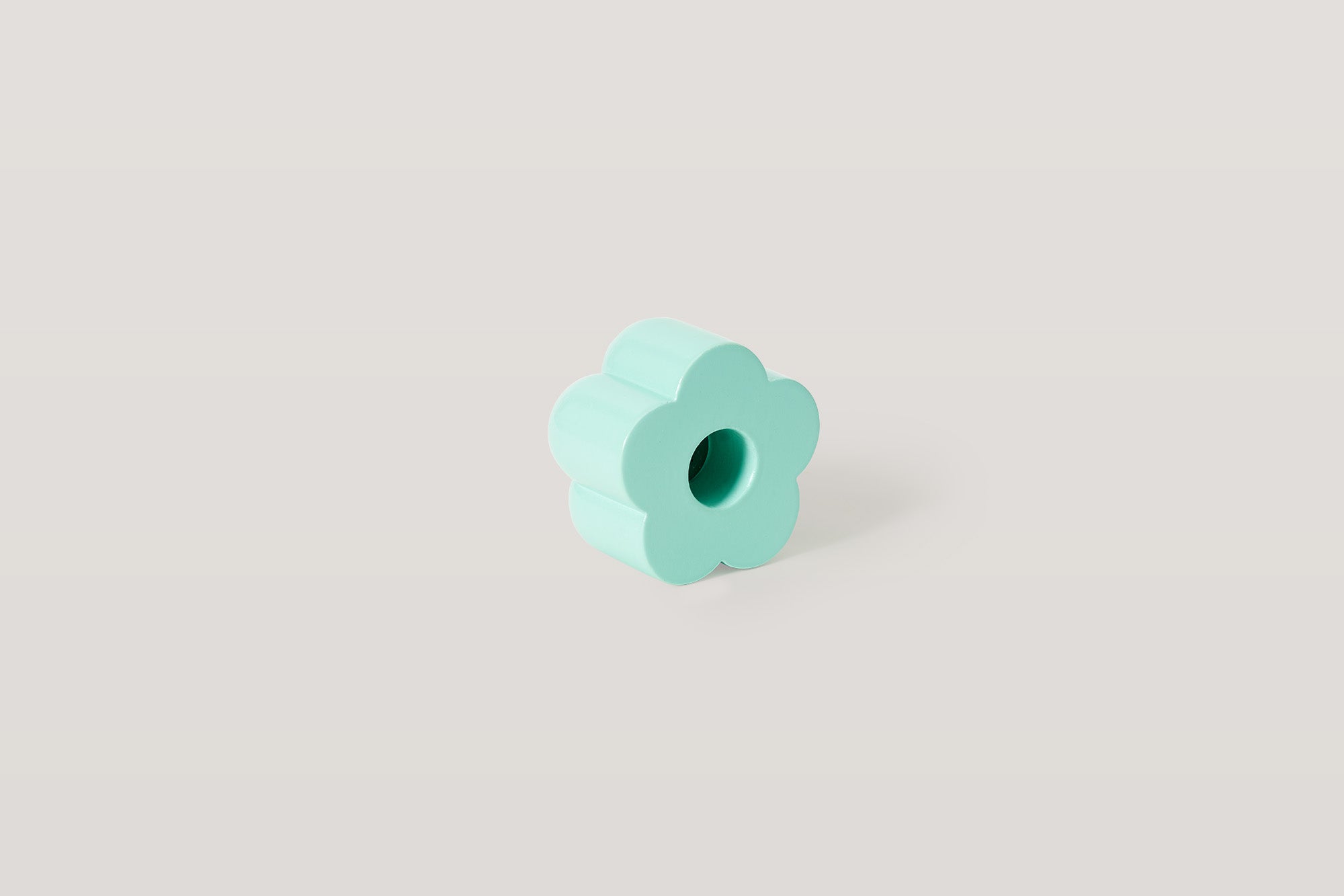Poppy Candle & Incense Holder · Mint Blue