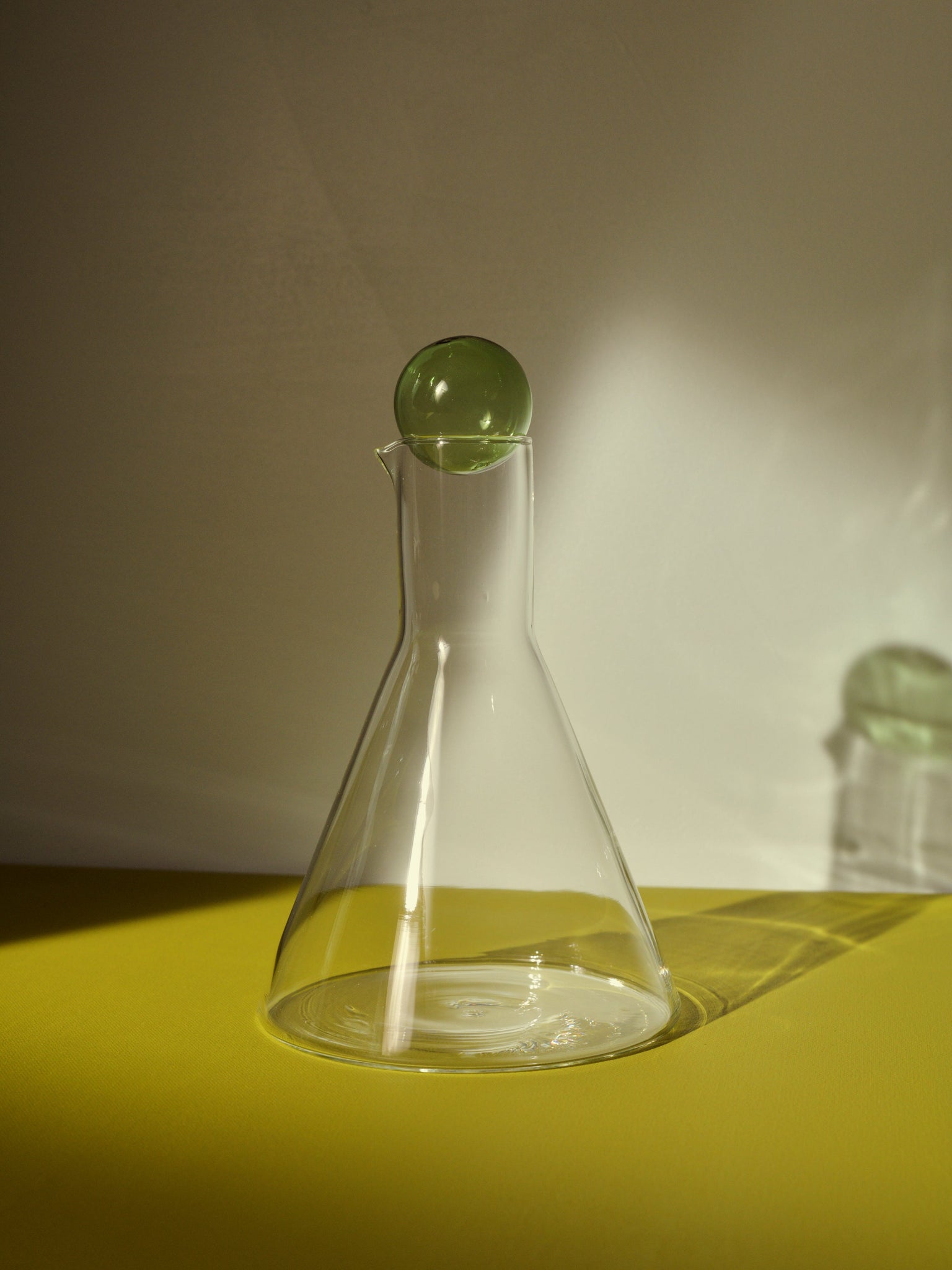 Bilboquet Carafe · Clear + Green