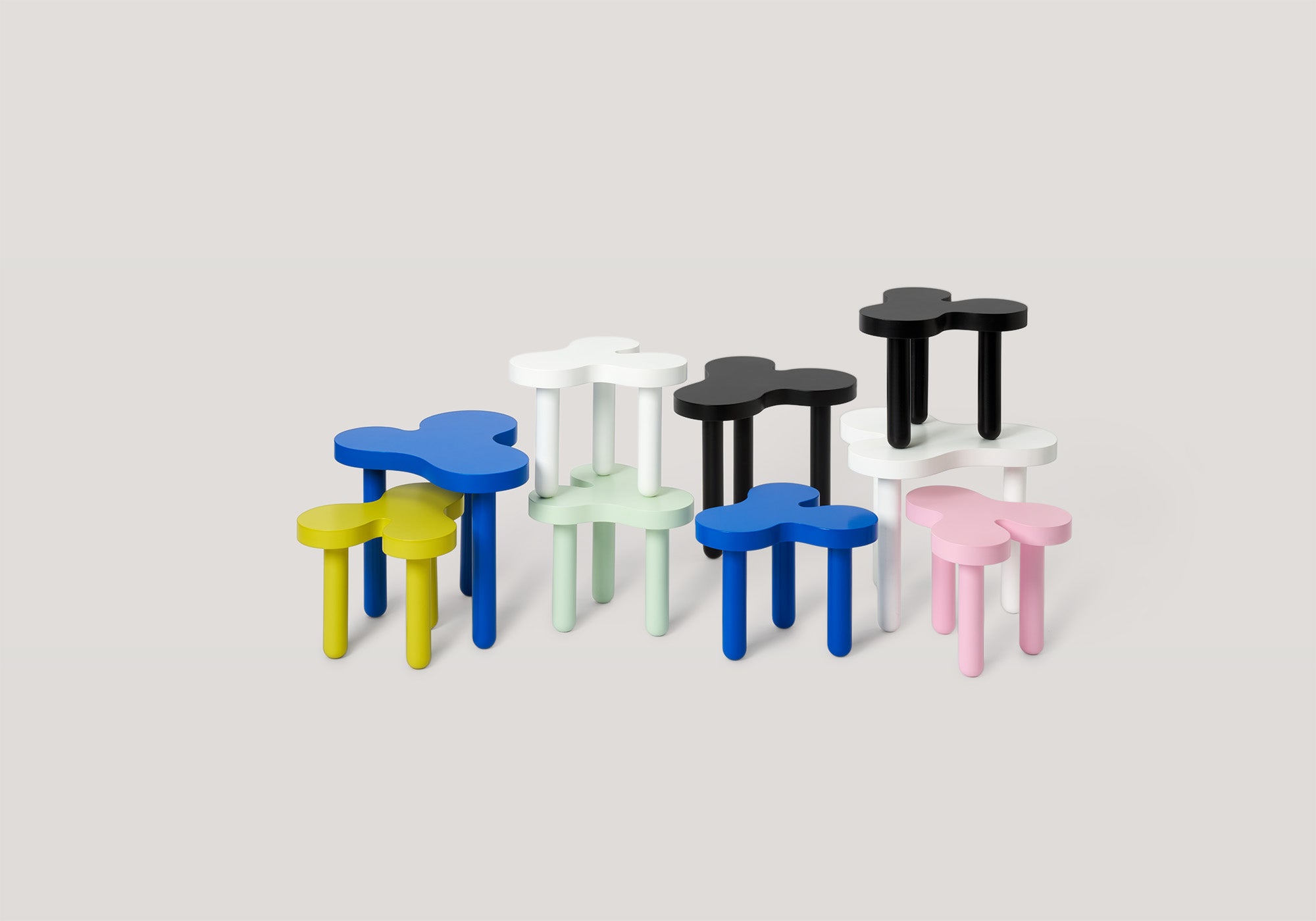 Splat Side Table · Tall · Blue
